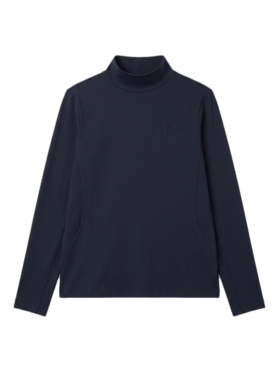 먼싱웨어 네이비 하프넥 롱슬리브 티셔츠