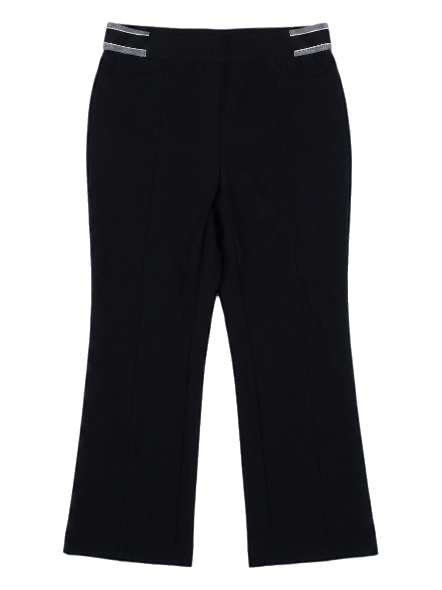 ELORD 여성 블랙 사이드 탭 포인트 팬츠