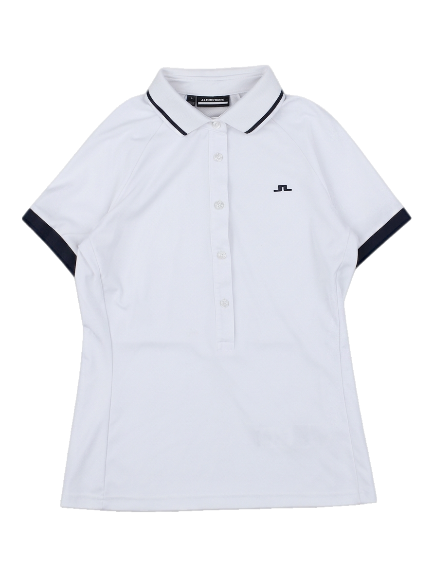 제이린드버그 여성 화이트 반팔 카라티