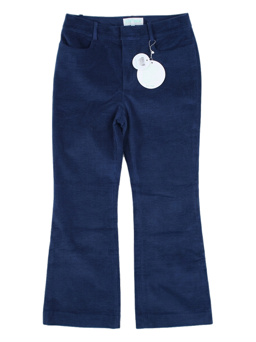네이비 코듀로이 와이드 팬츠