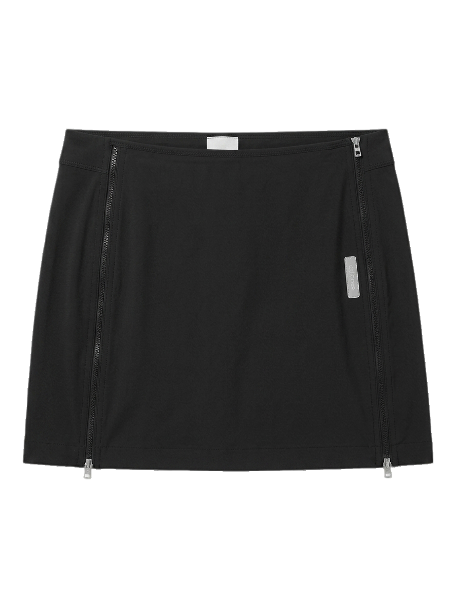 블랙 지퍼 스커트
