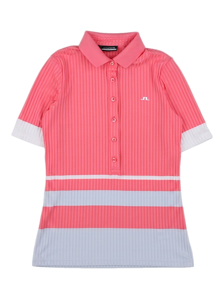 제이린드버그 여성 골프 웨어 핑크 골지 카라티 short-sleeve polo shirt