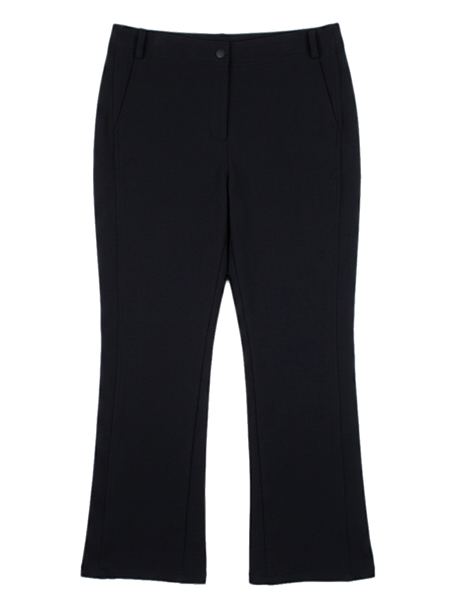 블랙 세미 플레어 긴바지