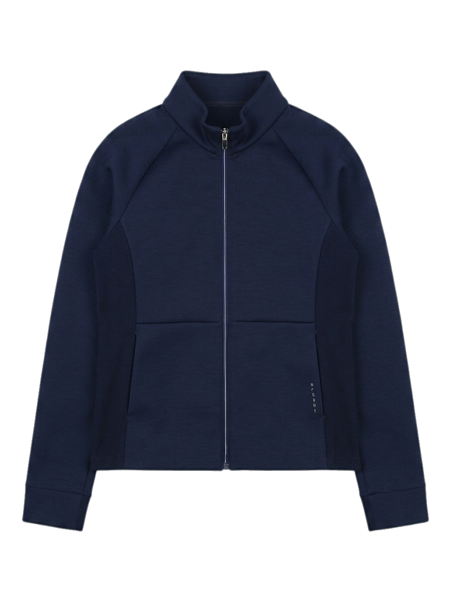 네이비 풀집업 스탠드칼라 자켓