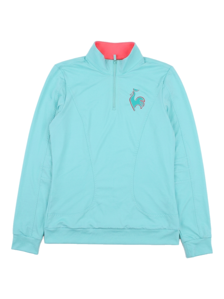 여성 르꼬끄 스포르티브 민트 반집업 긴팔 티셔츠