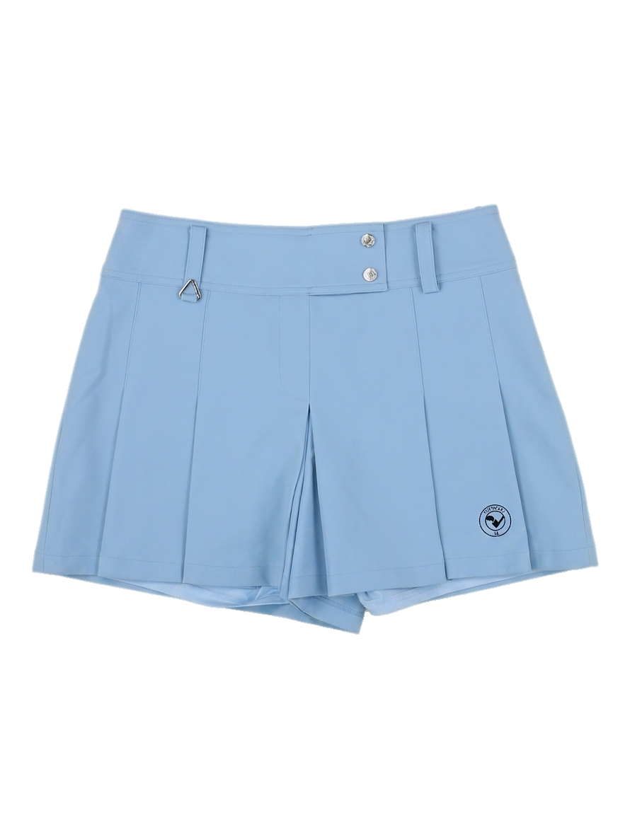 스카이블루 플리츠 큐롯 팬츠