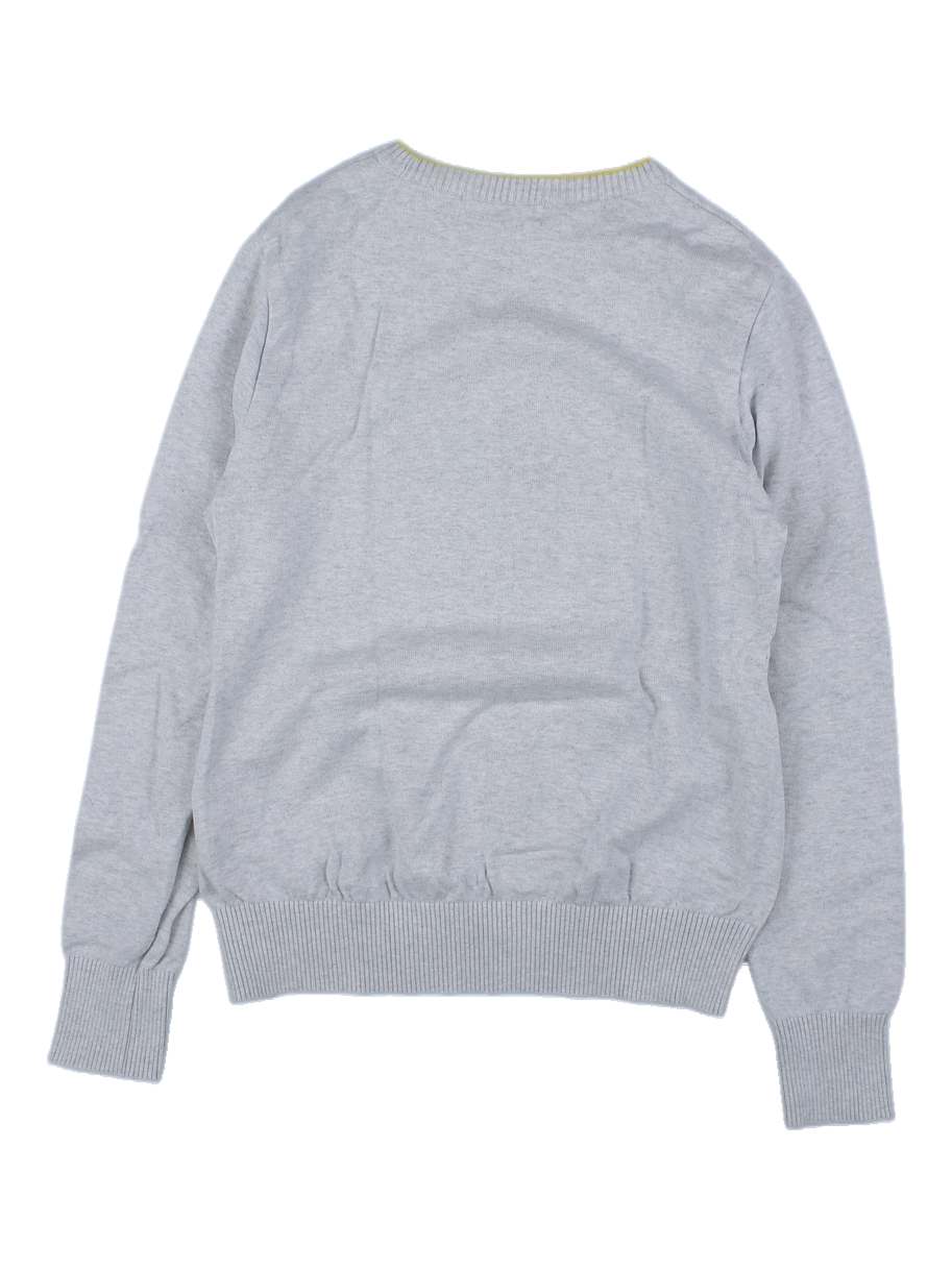 그레이 골프 카트 그래픽 니트 스웨터