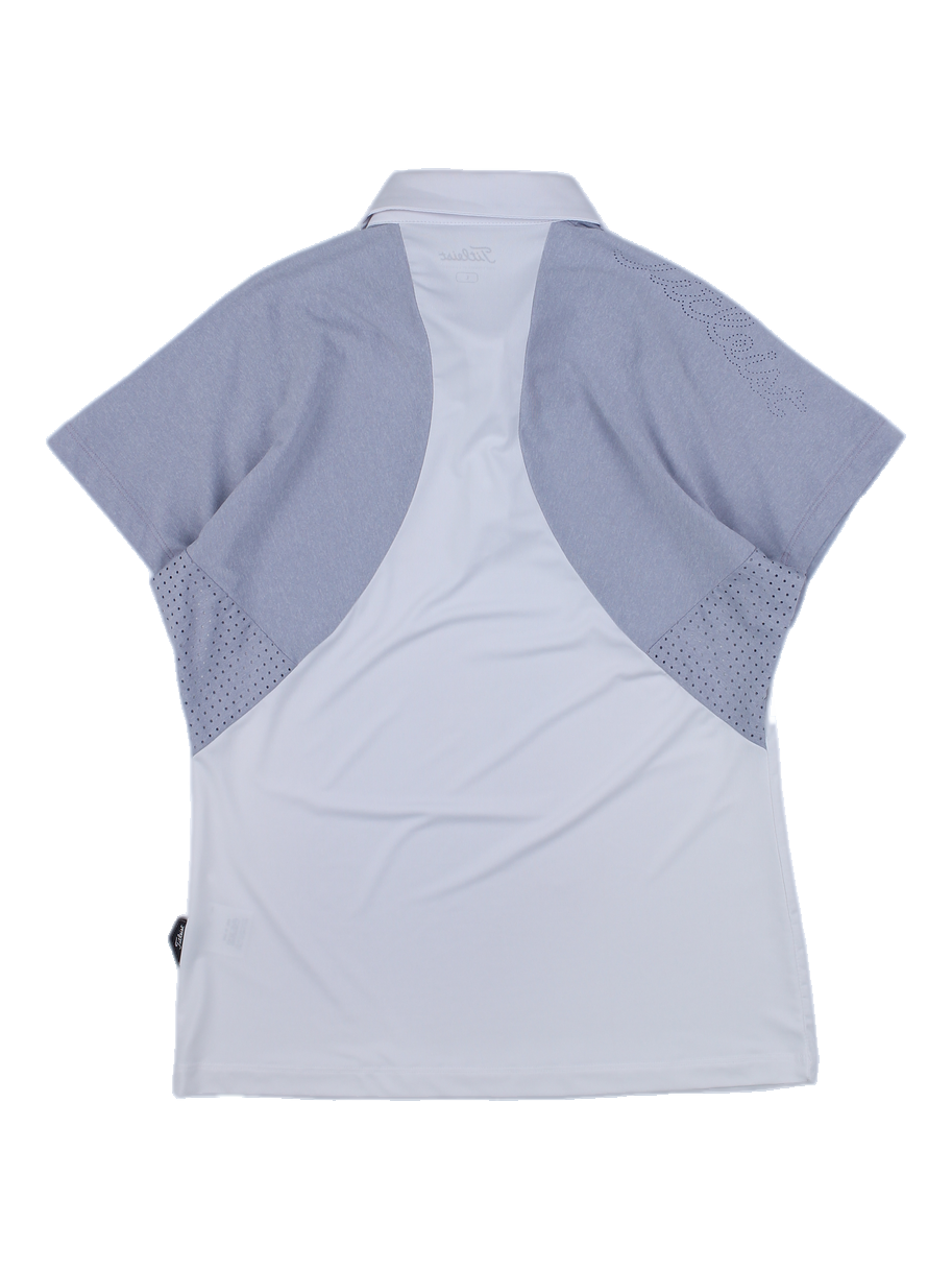 타이틀리스트 남성 배색 반팔 카라티 (화이트/그레이)