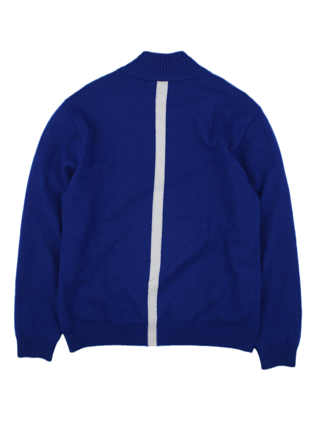 블루 하이넥 로고 와펜 니트