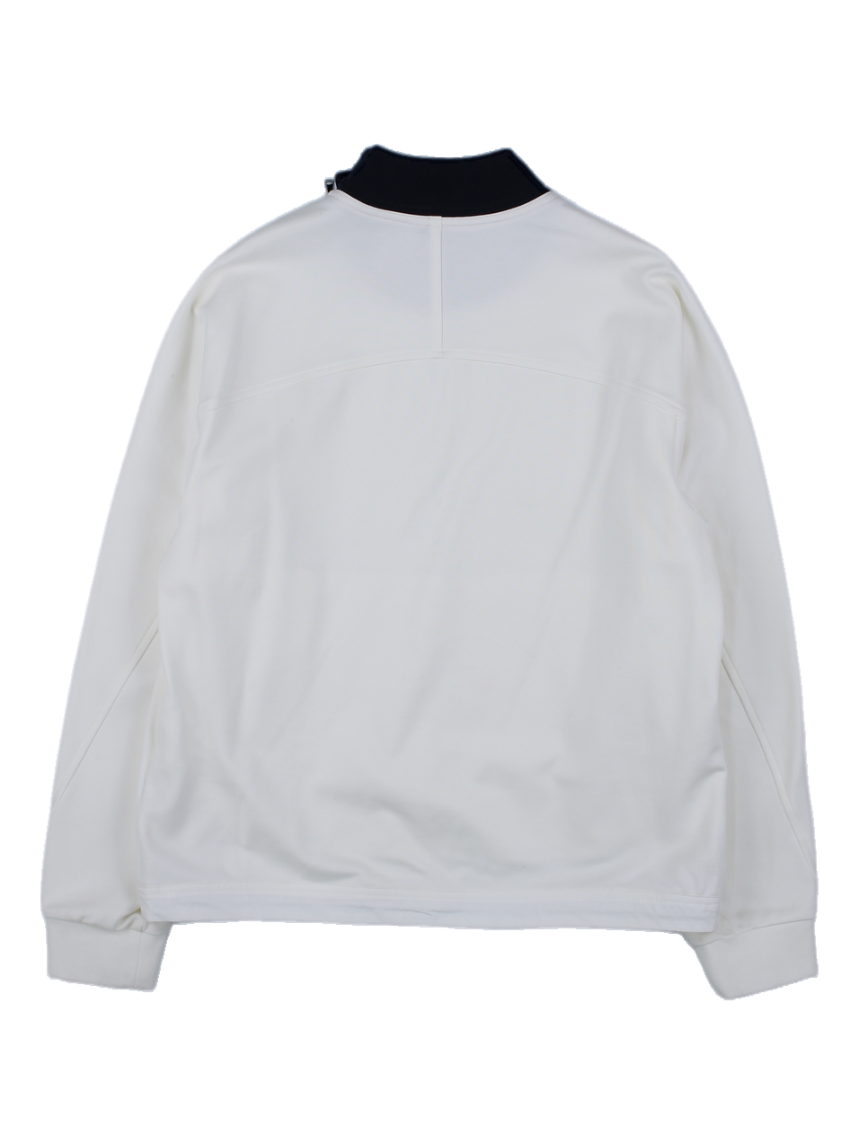 블랙 배색 넥 지퍼 맨투맨