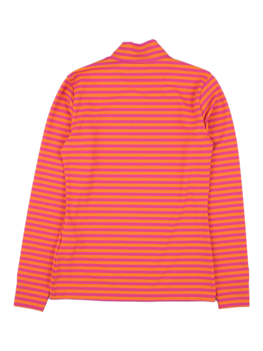 오렌지 핑크 스트라이프 터틀넥 긴팔티