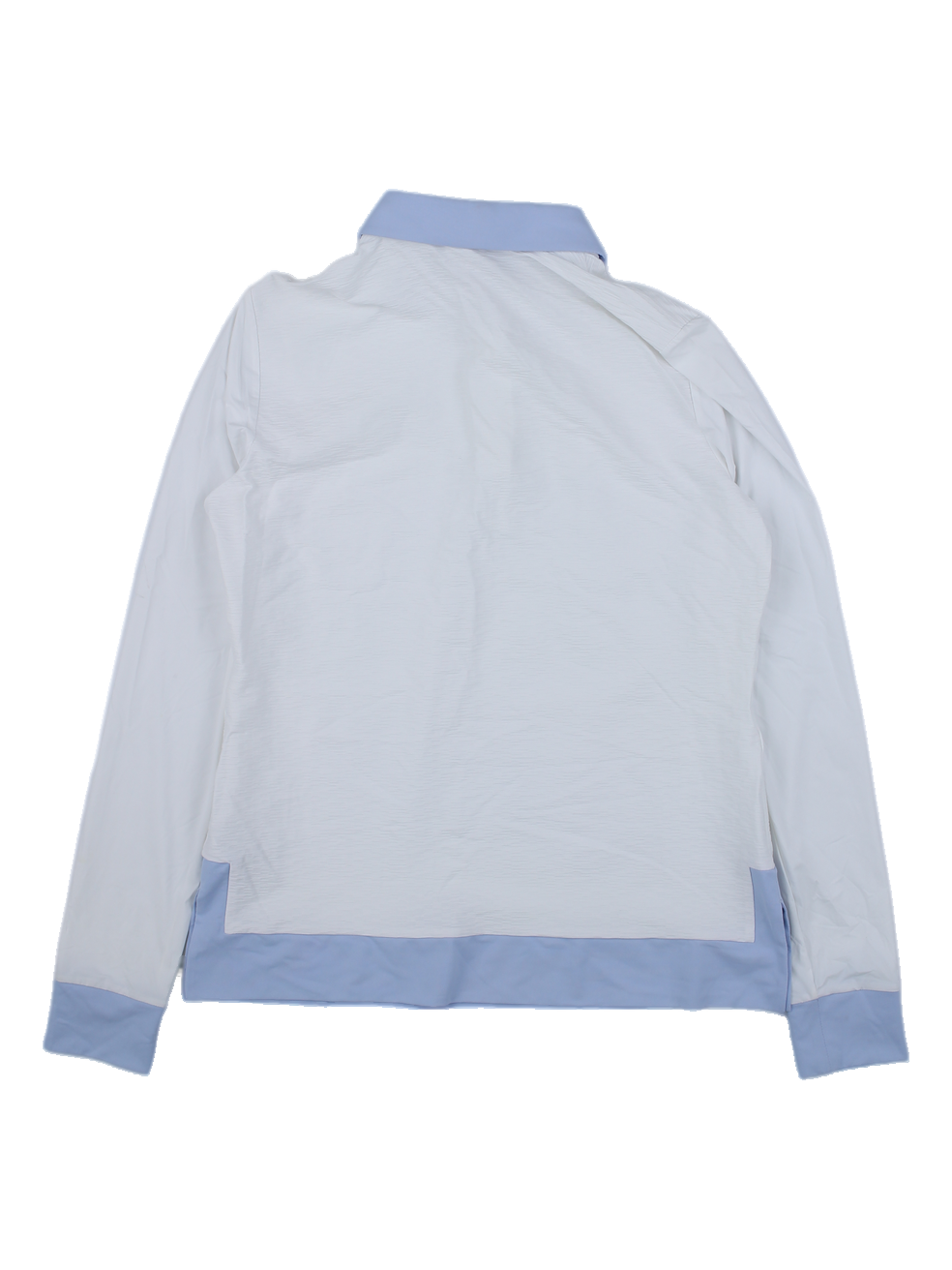 블루 배색 롱슬리브 카라티