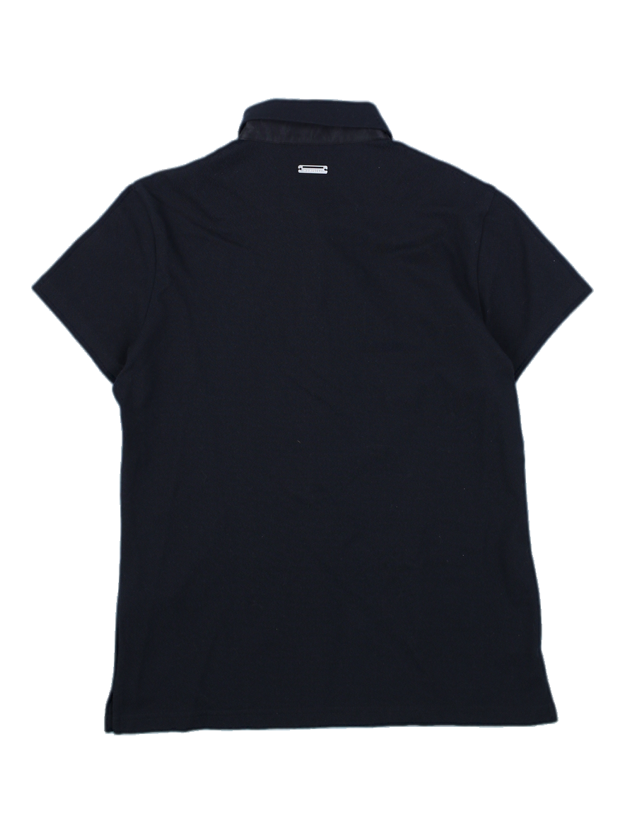 블랙 반팔 카라 티셔츠 with 주얼리 로고