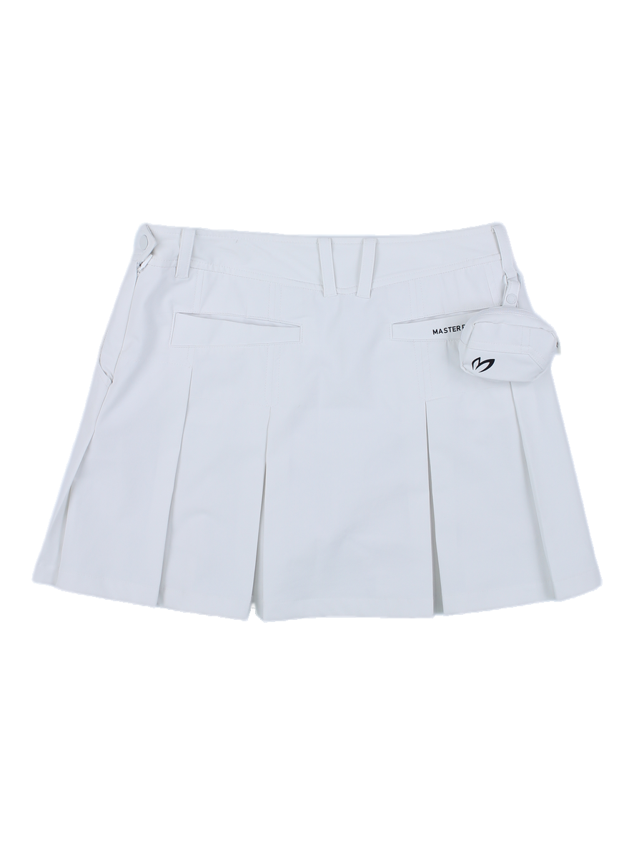 여성 화이트 플리츠 스커트