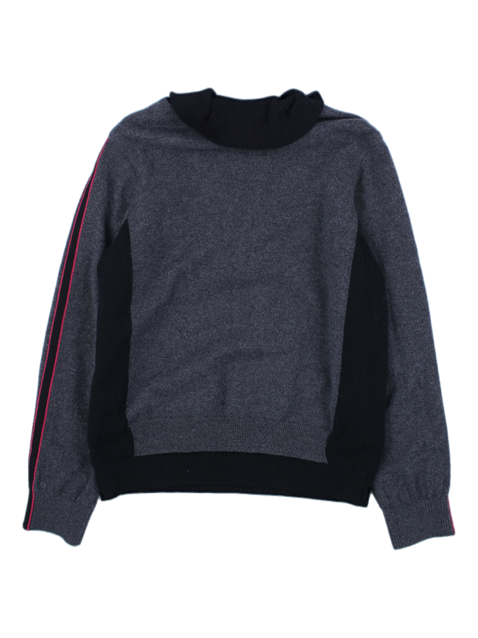 그레이 하프 집업 니트