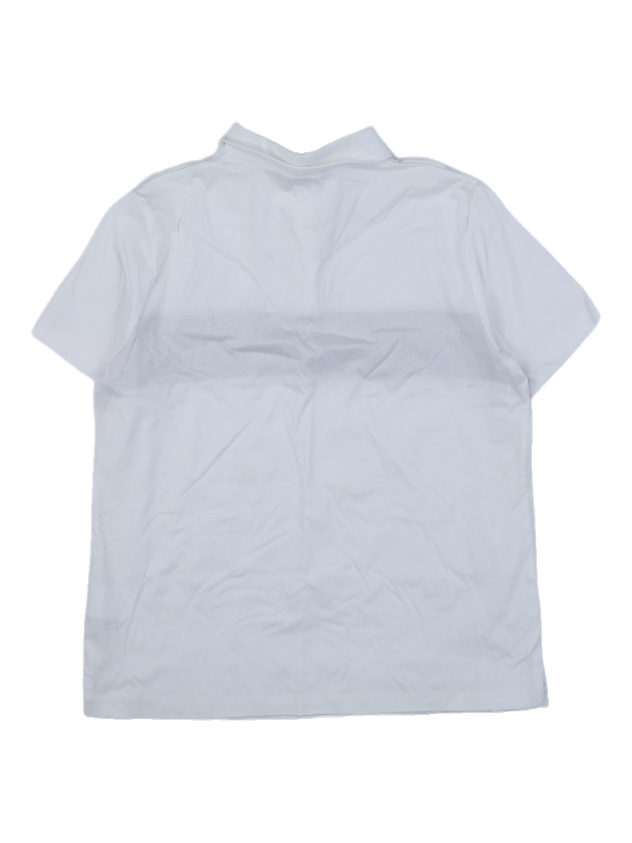 화이트 블랙 배색 반팔 카라티