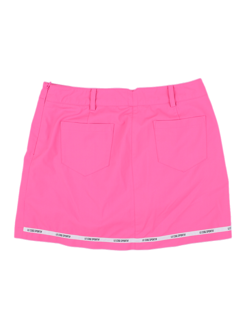 핑크 플리츠 디테일 골프 스커트