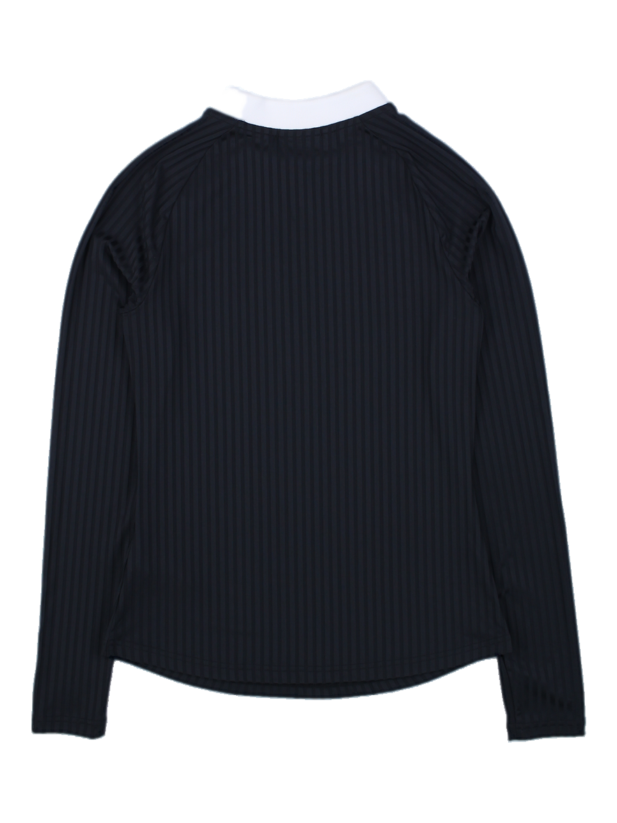 제이린드버그 블랙 골지 롱슬리브 티셔츠