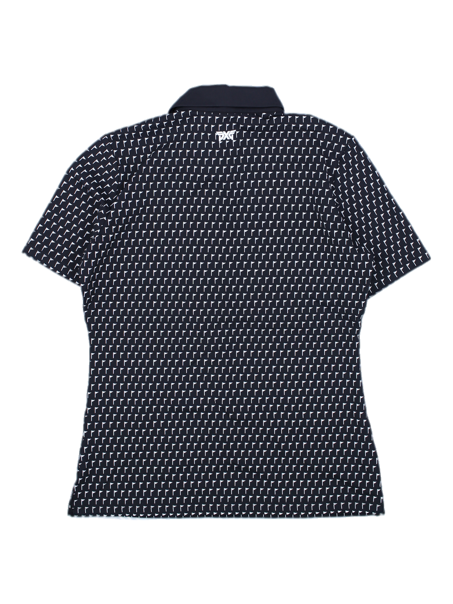 PXG 남성 깃발 패턴 반팔 카라티