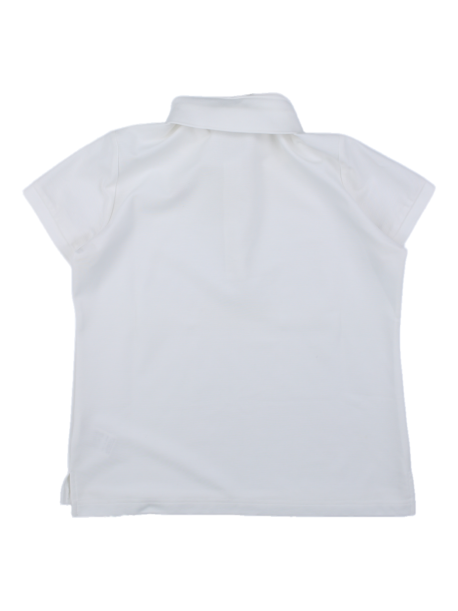 여성 화이트 반팔 카라티셔츠
