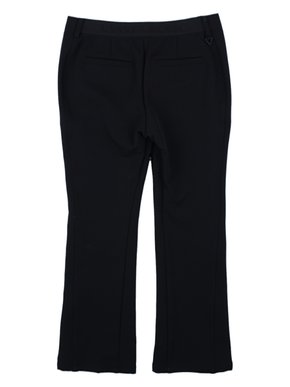 블랙 세미 플레어 긴바지