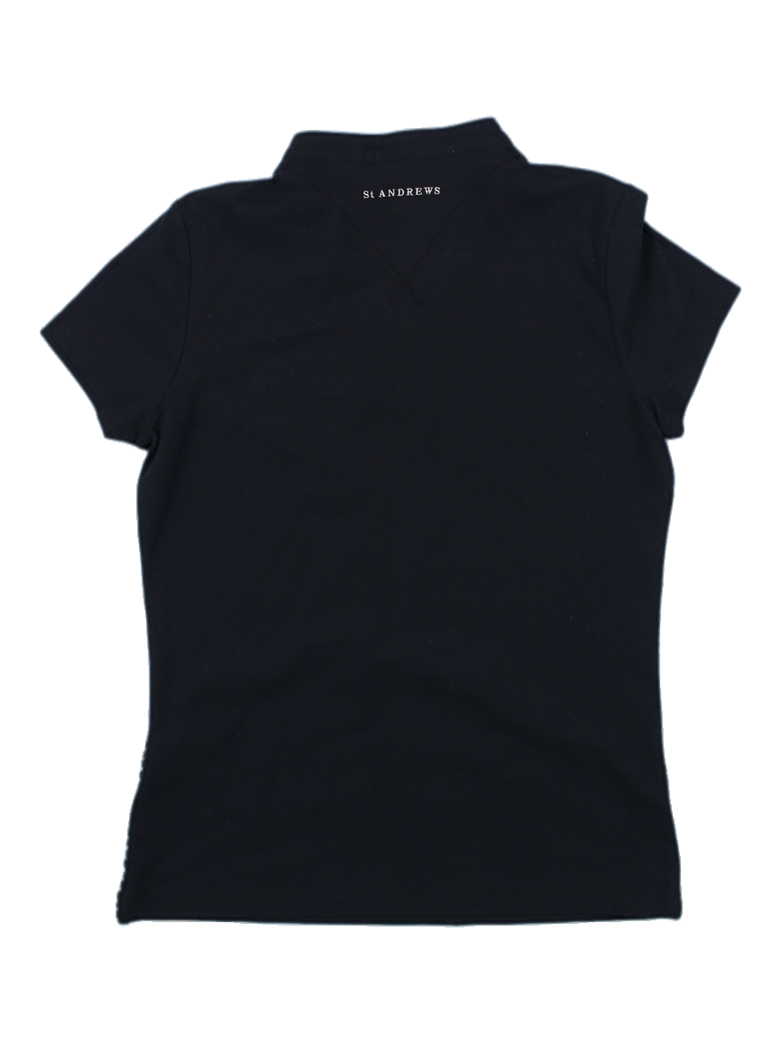 세인트앤드류스 여성 로고 반팔 카라티 블랙