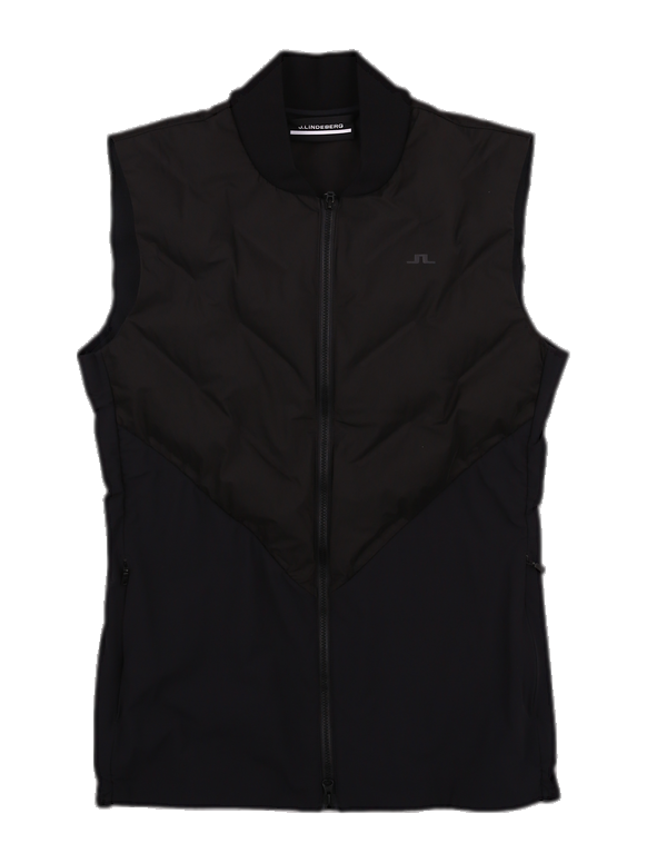 패딩 포인트 집업 베스트