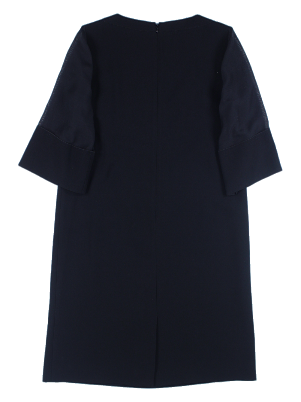 소매 포인트 베이직 롱 원피스