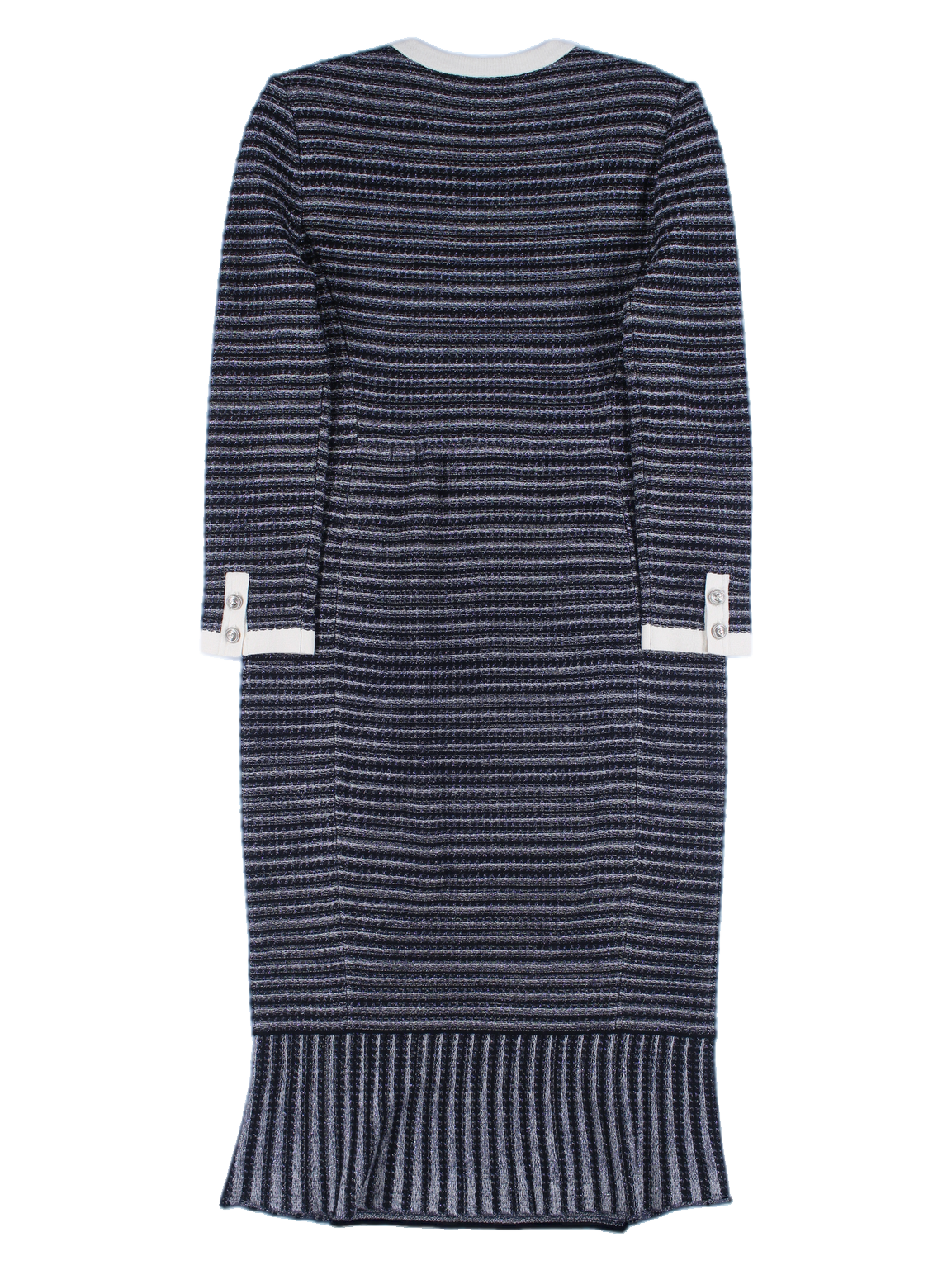 스트라이프 트위드 롱 원피스