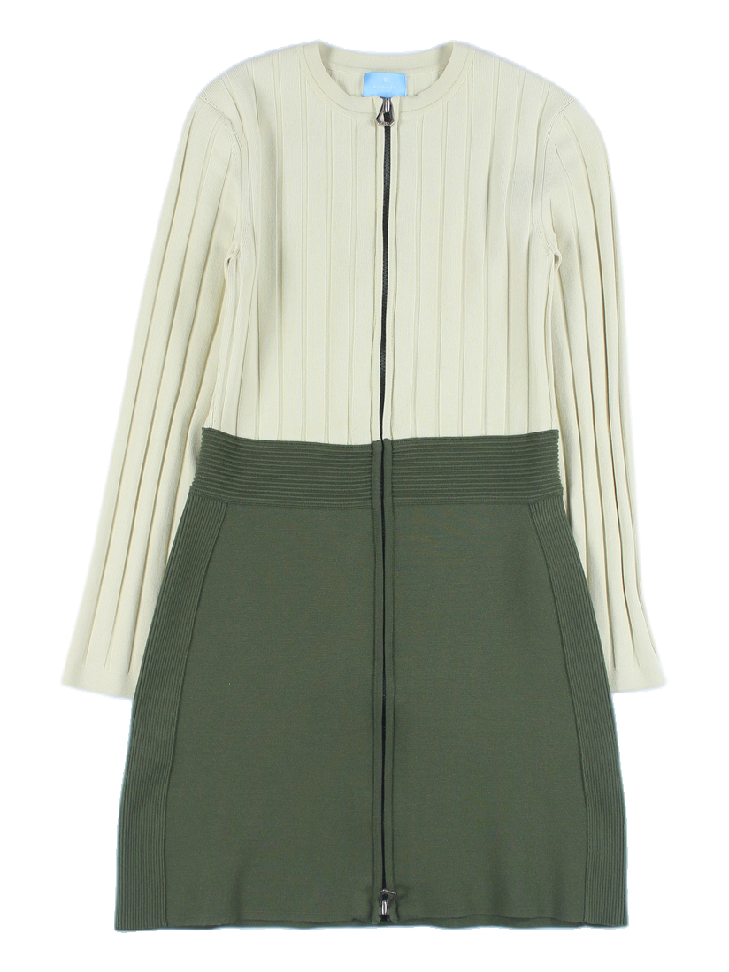 집업 니트 원피스