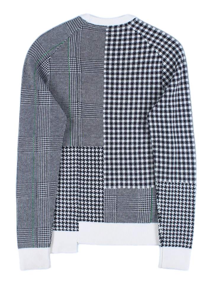 체크 긴팔 니트