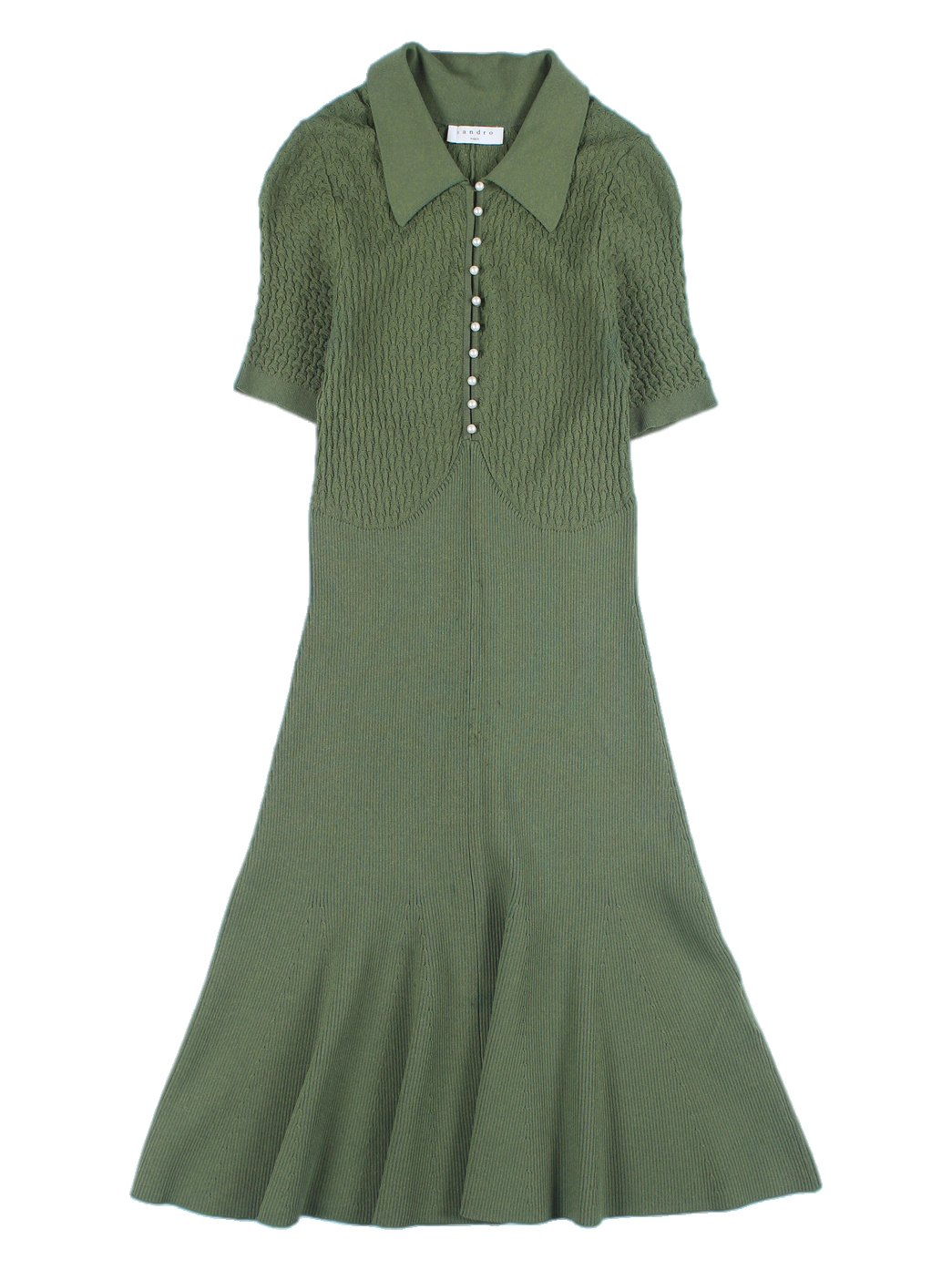 니트 반팔 원피스